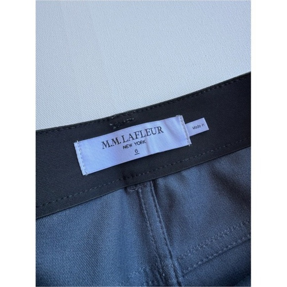 MM Lafleur NWOT‎ High Waisted Slim Dark Gray Stretch Ponte Pants, Size 6